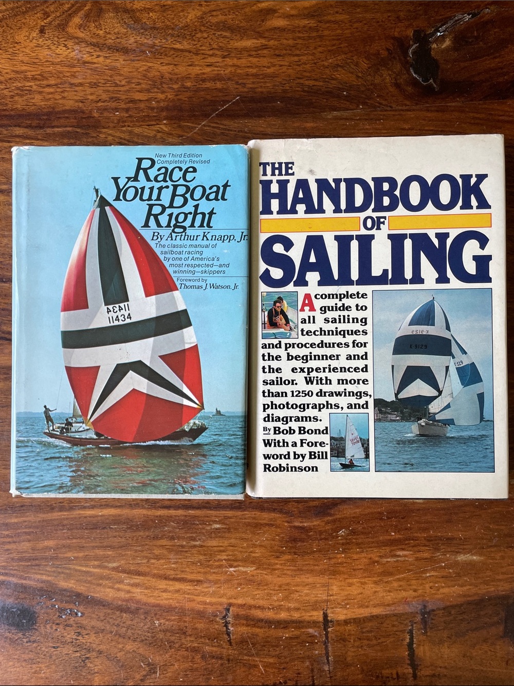 2 Vintage Sailing Hardcover Books w/ Dust Jackets 70s 80s Cool